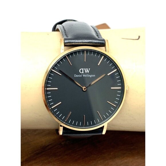Daniel Wellington Womens Watch DW00100139 Rose Gold Black Dial 36mm Leather Band main image 12